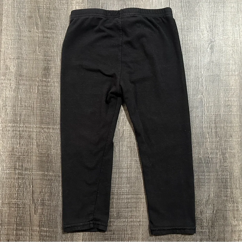 💞 Little Girls Size 4 Black Knit Leggings